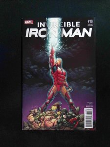 Invincible Iron Man #10B (2ND SERIES) MARVEL Comics 2016 NM-  Raney Variant