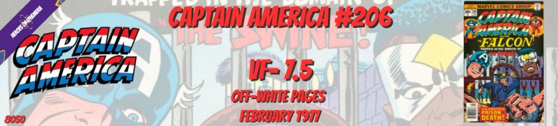 Captain America 206 VF- 7.5 Marvel 1977