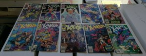 X-MEN 10PC (VG/UP) NEWSSTAND, ALL ABOARD THE MUTANT TRAIN, X-FACTOR 1988-92