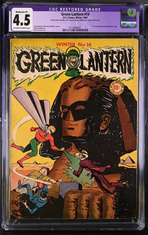 Green Lantern (1944) #14 CGC 4.5 National/All-American Moderate Restoration