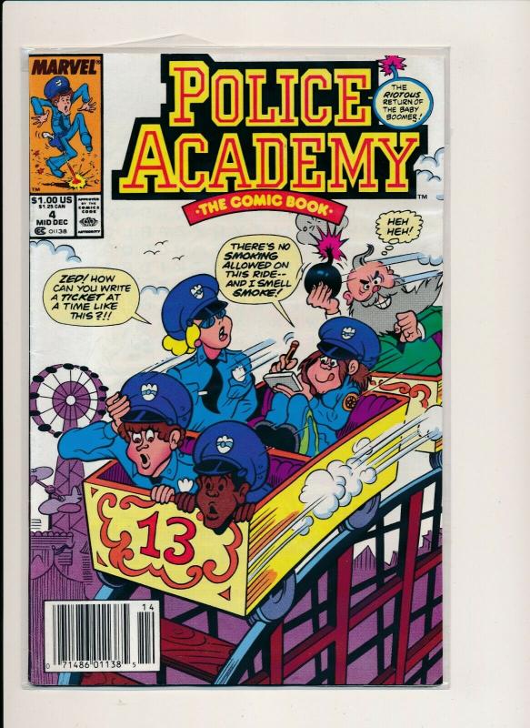 Marvel Comics POLICE ACADEMY The Comic Book 1,2,4 (3 comics) 1989 ~  VF (PF566) 