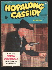 Hopalong Cassidy #75 1952-William Boyd cover-3 chapter story-Prairie Blackma...