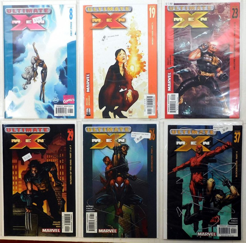 Ultimate X-Men Lot of 6 #8, 19, 23, 29, 36, 37 (2001) Marvel Comics 1st Print