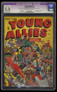 Young Allies #5 CGC VG/FN 5.0 (Restored) Captain America Alex Schomburg Cover!