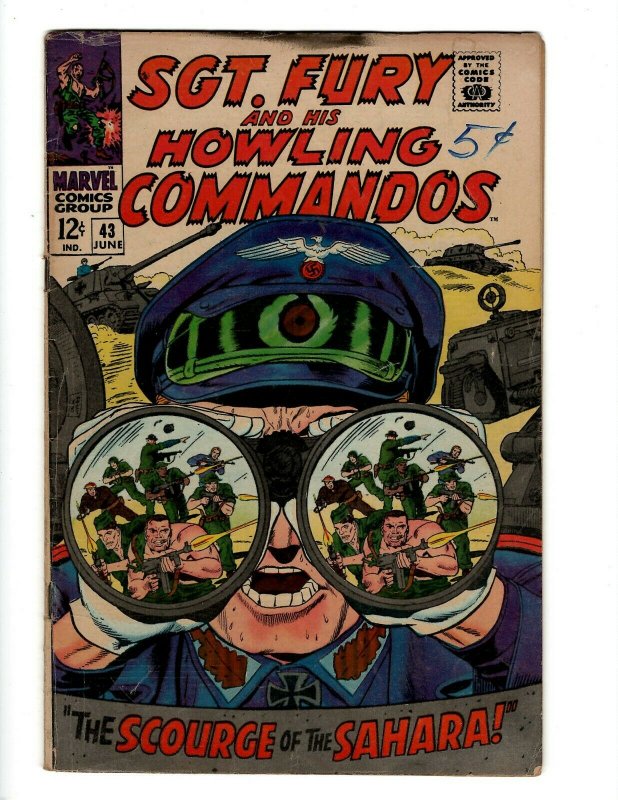 Sgt. Fury & His Howling Commandos # 43 FN Marvel Comic Book Nick Avengers KD1