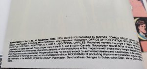 Moon Knight #34 (1983) Marvel Comic WP NM