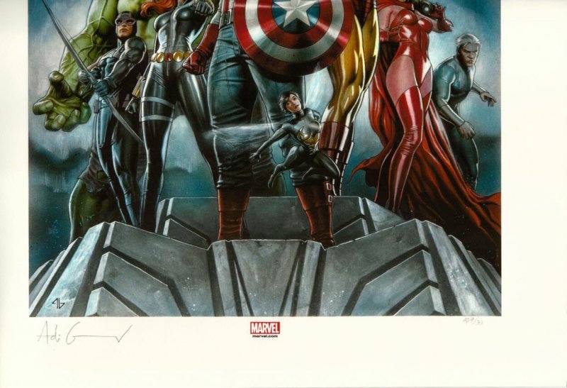 ARTIST PROOF AP Avengers Sideshow Exclusive Adi Granov Art Print Hulk Iron Man +