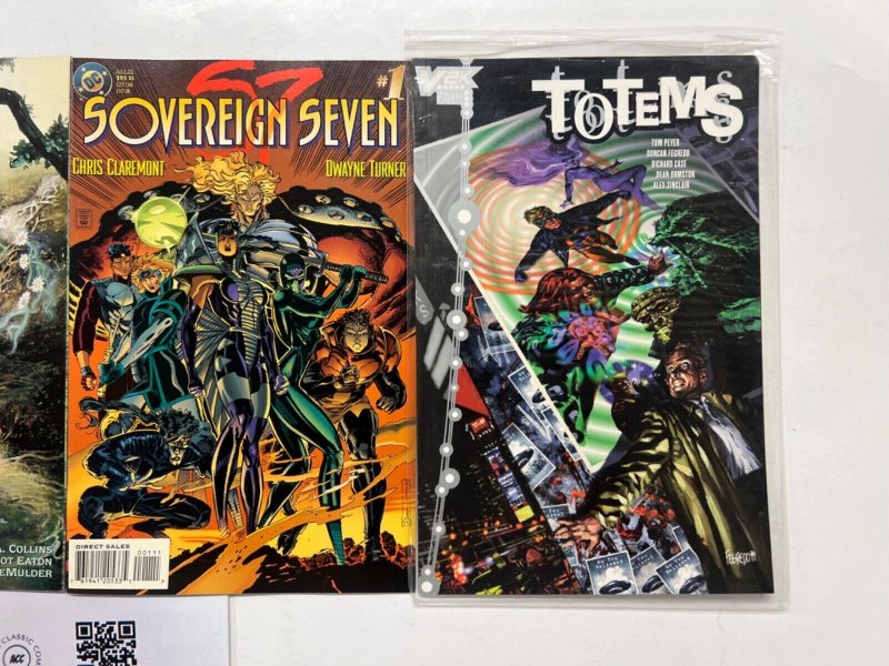 4 DC Comics Totems # 1 + S7 # 1 + Swamp Thing # 130 + Sandman # 1 Robin 17 JS46