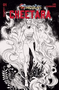 Thundercats Cheetara #1 Soo Lee 1:75 B&W Line Art Variant Cover U PRESALE 7/3/24