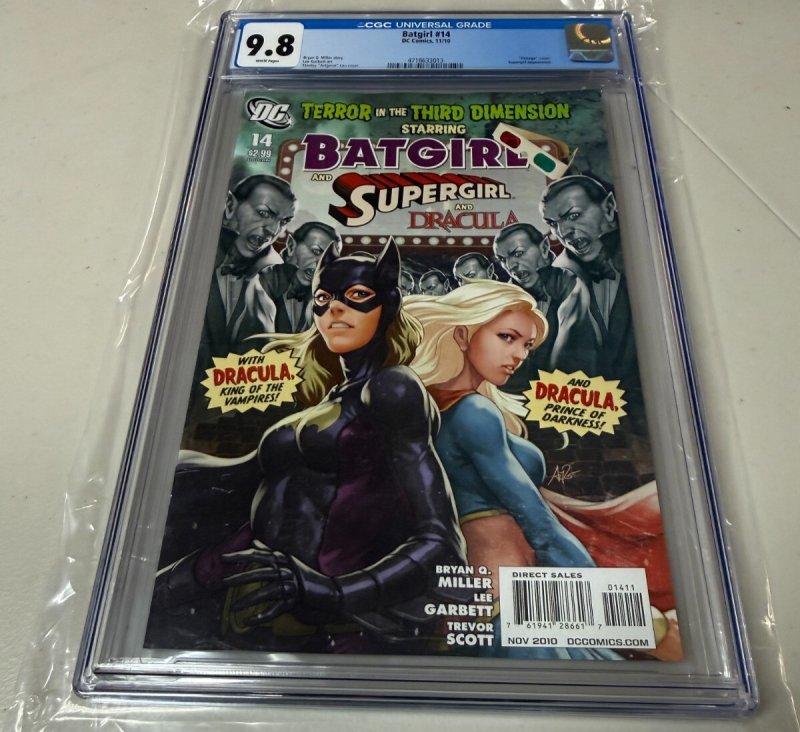 Batgirl # 14 CGC Graded 9.8 DC Comic Book Artgerm Lau Cover Art 2010 JH30