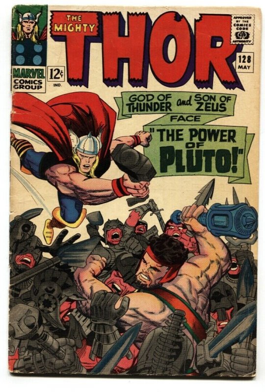 THOR #128 comic book 1966 MARVEL-HERCULES-JACK KIRBY vg