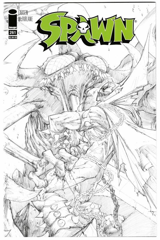 Spawn #261 Satan Saga Wars Pt 3 / Sandoval B&W Sketch Variant (Image, 2016) NM