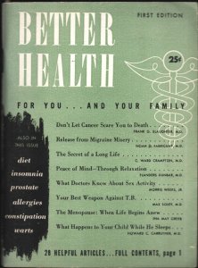 Better Health #1 1949-1st issue-digest format-High grade-dangerous drugs-From th