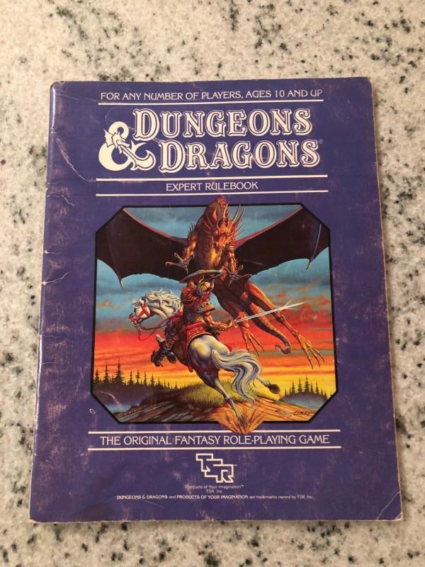 Dungeons & Dragons Expert Rulebook TSR Fantasy Role Playing Game Book JW1