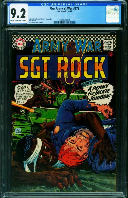 OUR ARMY AT WAR #179 CGC 9.2 1967-DC WAR-SGT. ROCK 2039573010