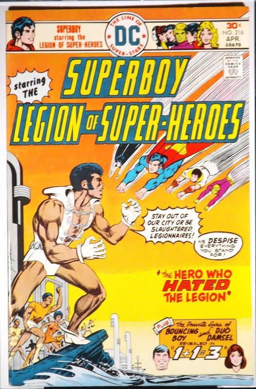 SUPERBOY AND THE LEGION OF SUPER-HEROES #213-217 Complete VF/NM 1975 DC Comics 