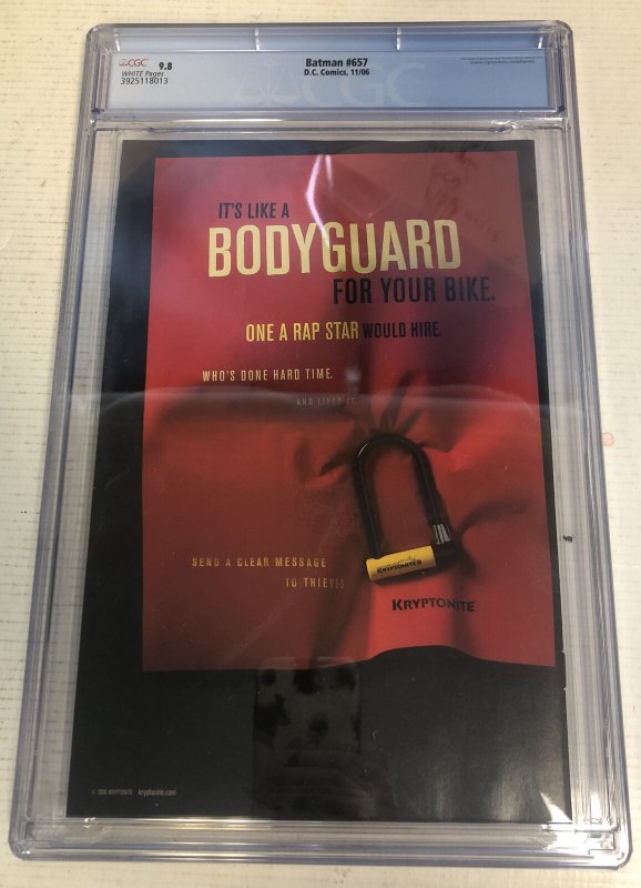 Batman ( 2006 ) # 657 ( CGC 9.8 ) Robin Vs Damian