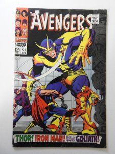 The Avengers #51 (1968) VG+ Condition 1 in tear through book