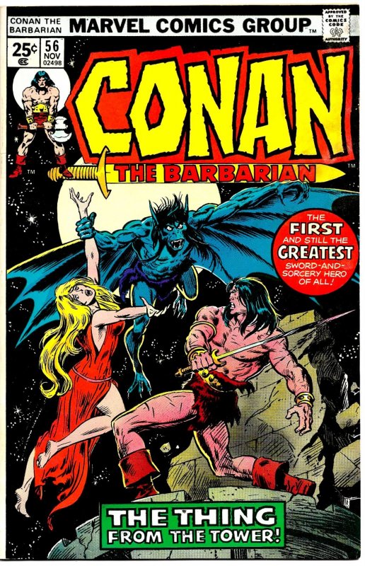 CONAN the BARBARIAN #56 (Nov 1975) 8.0 VF Roy Thomas!  John Buscema!  Sorcery!