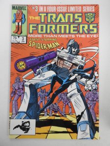 The Transformers #3 (1984) Early Black Suit Spider-Man! Sharp VF+ Condition!