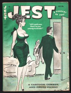 Jest 7/1963-Timely-Bill Ward-Bill Wenzel-Davy Berg-Henry Boltinoff-cheesecake