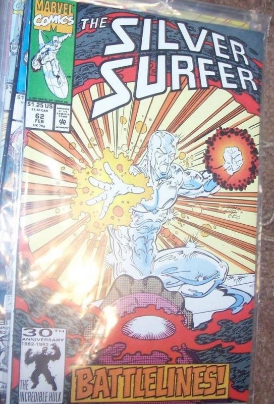 Silver Surfer # 62  1992, Marvel  DISNEY the collection agency + battle lines
