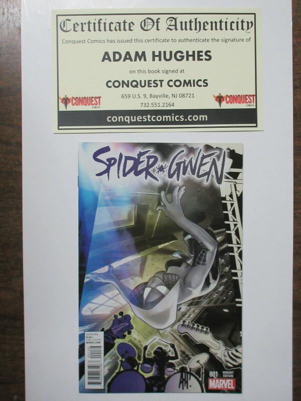 Spider-Gwen #1 Conquest Comics Variant Hybrid Cover Signed by Adam Hughes!