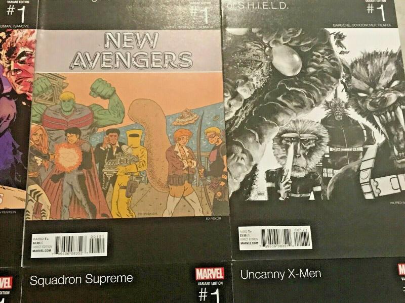 MARVEL HIP HOP VARIANT LOT OF 8 BOOKS NM 2016 INHUMANS, X-MEN, AVENGERS, 