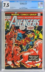 The Avengers #112 (1973) CGC Graded 7.5