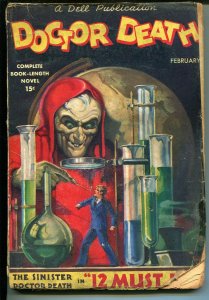 Doctor Death-2/1935-Dell-1st issue-villain pulp-rare-FR