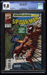 Spider-Man (1990) #36 CGC NM/M 9.8 White Pages Venom Maximum Carnage!