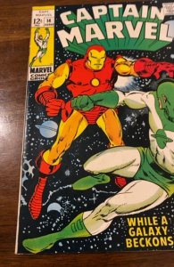 Captain Marvel #14 (1969)while a galaxy beckons iron man sharp book vf
