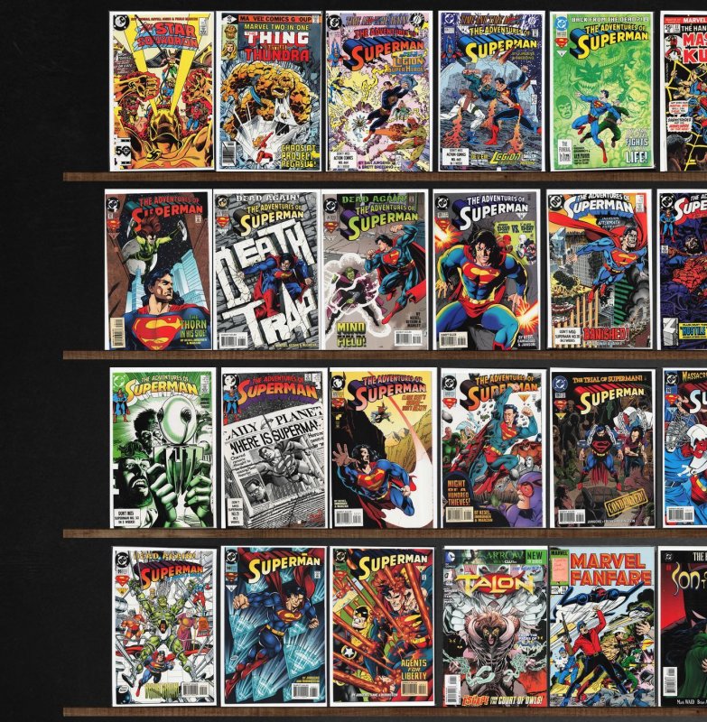 Huge Lot 140+ Comics with Adventures Of Superman, Superman, Atomika & More!