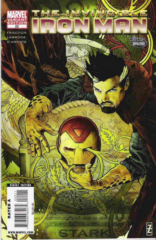 Invincible Iron Man #22 Variant Cover (2010)  NM+ 9.6 to NM/M 9.8  orig. owner