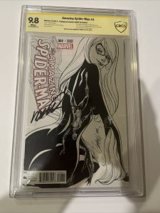 Amazing Spider-Man (2014) # 4 (CBCS 9.8 WS) Witness Signed Ramos | Sketch Cover