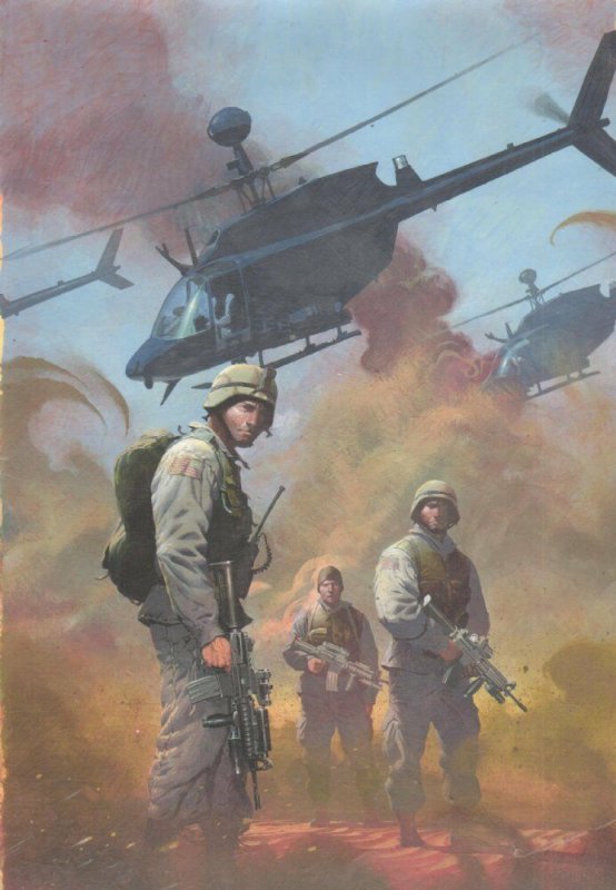 Combat Zone: True Tales of GIs in Iraq #1 Painted Cover - 2005 art by Esad Ribic