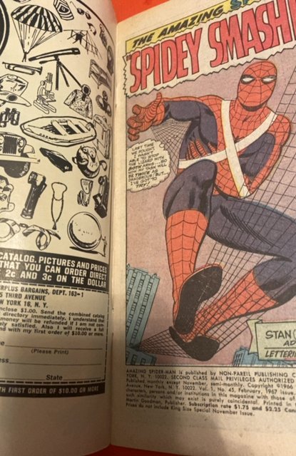 The Amazing Spider-Man #45 (1967) The Lizard