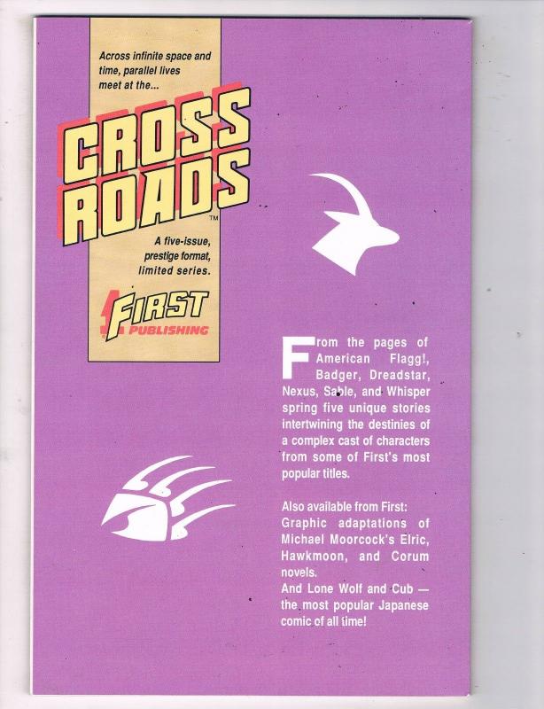 Cross Roads #2 VF/NM First Publishing Comic Book Grant 1988 DE47 AD33
