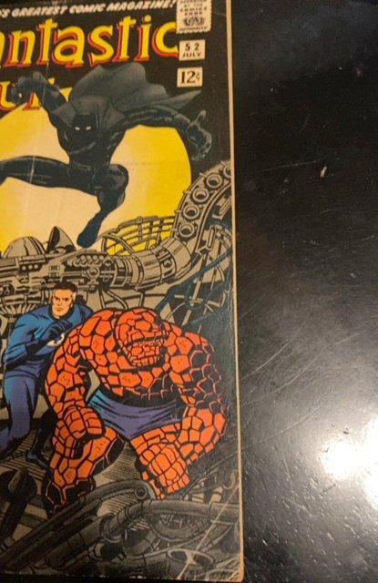 Fantastic Four #52- 1966 1st app. Black Panther key issue