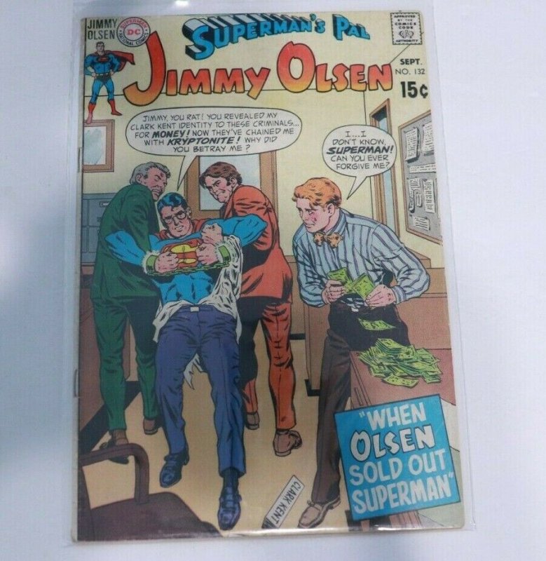 Superman's Pal Jimmy Olsen #132 When Olsen Sold Out Superman 1970 