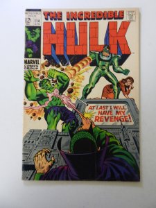The Incredible Hulk #114 (1969) FN- condition rusty staple