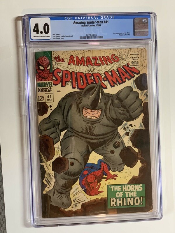 Amazing Spider-man 41 Cgc 4.0 Cr/ow Pages Marvel Silver Age