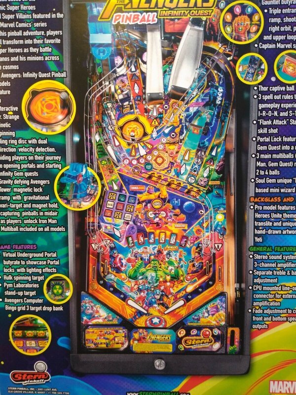 Avengers Infinity Quest Pinball Flyer Marvel Comic Incredible Hulk Art Print Pro 