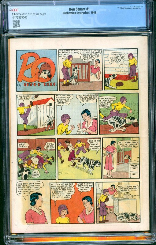 Ken Stuart #1 Publication Enterprises 1948 CGC 7.0