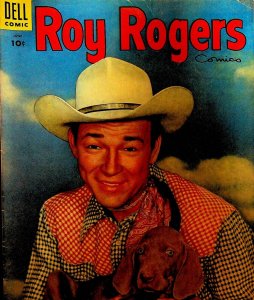 Roy Rogers 90 Dell Comics 1955 Cowboy Western Weimaraner Dog