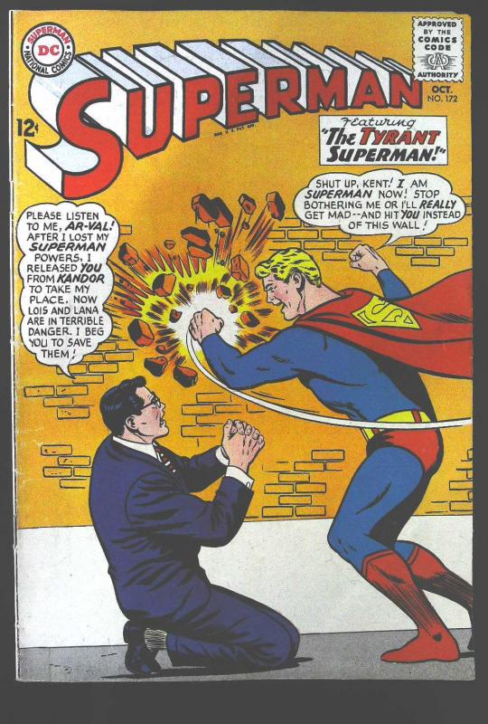 Superman (1939 series) #172, VF- (Actual scan)