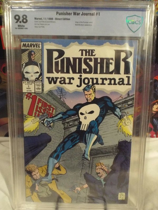 Punisher War Journal #1 - CBCS 9.8 - White Pages - NM/MINT - Jim Lee