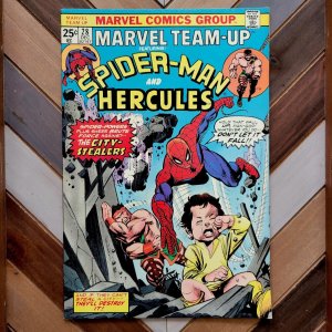 Marvel Team-Up #28 FN/VF (Marvel 1974) Feat. Spider-Man & Hercules! MVS In-tact