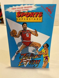 Sports Superstars #8  F  Dr. J Julius Erving! 1992  Trading Cards Included!