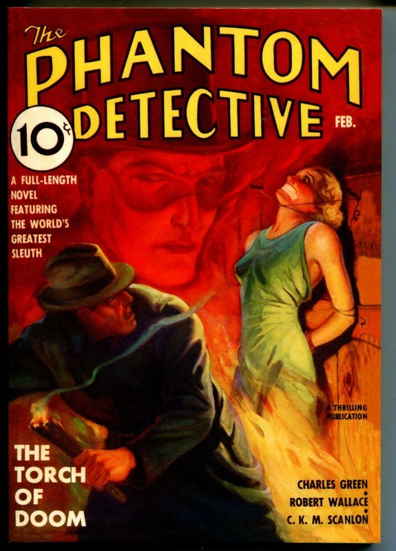 Phantom Detective 2/1937-pulp reprint-Torch of Doom -Wallace-NM 